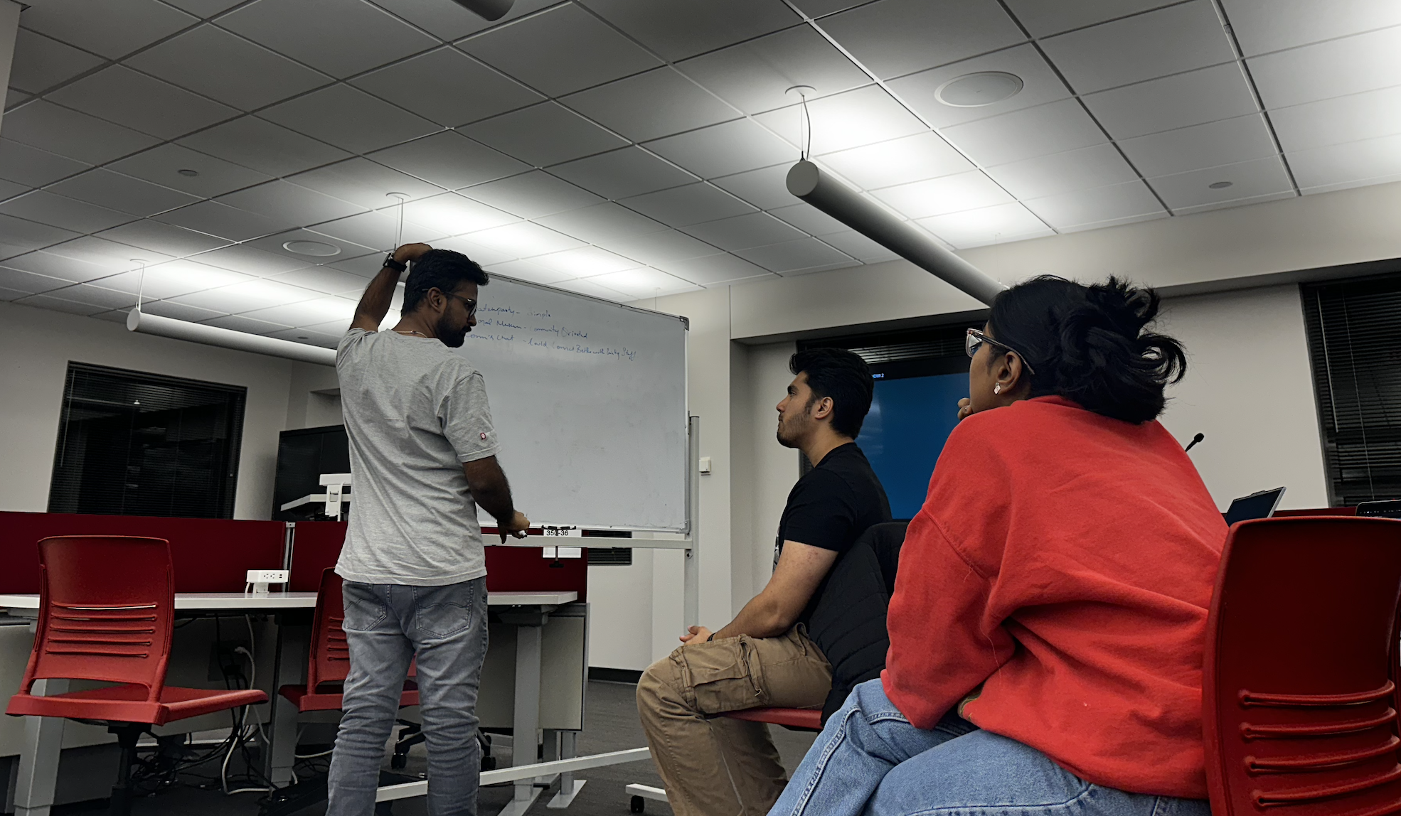 Team during usability testing session
